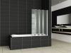 Душевая шторка на ванну Cezares PRATICO PRATICO-V-4-100/140-P-Cr-R 100х140 стекло рифленое профиль хром ориентация правая