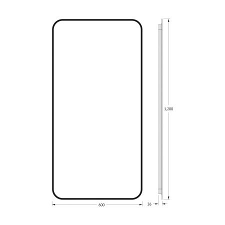 Зеркало с подсветкой Defesto AURA DF 2968 60х120 подвесное