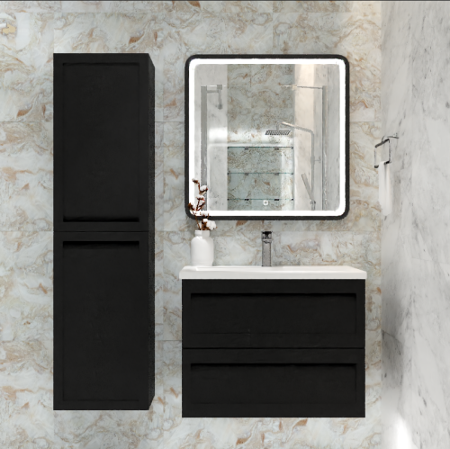 Тумба под раковину Art&Max PLATINO AM-Platino-900-2C-SO-NM-Cer 90х46,5х55 подвесная - фото 2