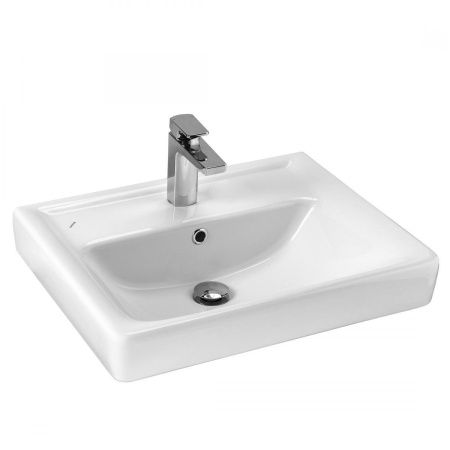 Раковина из сантехнического фарфора Santek Тигода 1WH302082 60х50 встраиваемая цвет белый