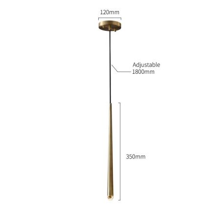 Светильник подвесной Delight Collection MT8863-1H antique brass