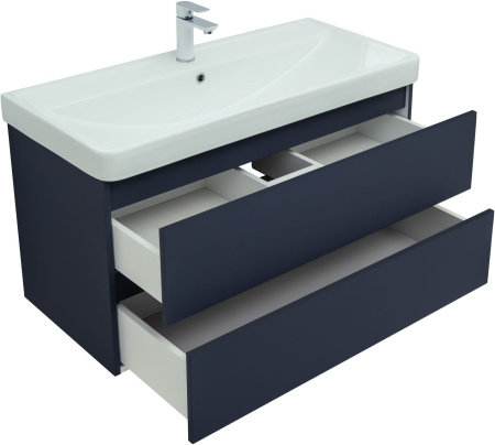 Тумба под раковину Aquanet Вега 2.0 00337945 99х46х50 подвесная цвет синий
