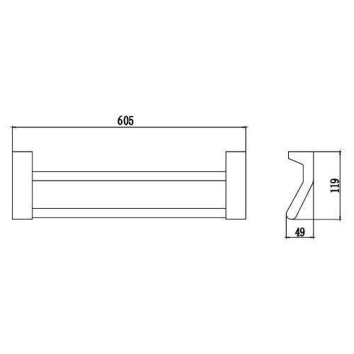 Полотенцедержатель Savol S-607348 - фото 3