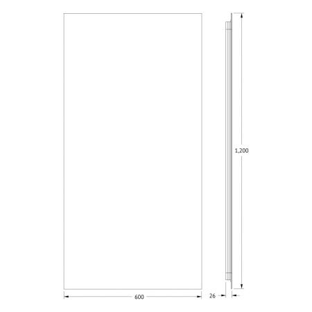 Зеркало с подсветкой Defesto GLOW DF 2518 60х120 подвесное