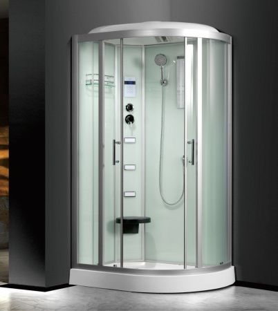 Душевая кабина Frank 2021538 120х80 асимметричная с крышей ориентация правая