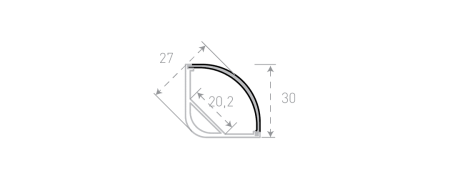 Профиль алюминиевый SWG Standard SF (СФ) 00-00001138
