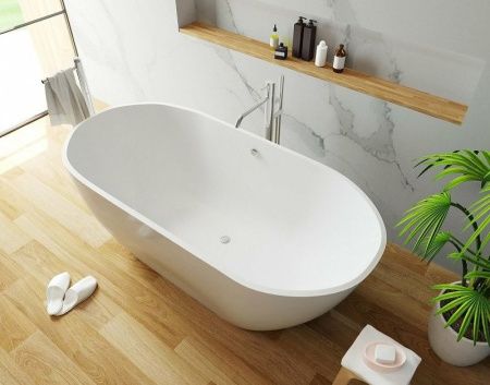 Ванна из литьевго мрамора Эстет Майами ФР-00009623 160х75 отдельностоящая овальная