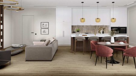 Кварцвиниловая плитка Damy Floor FAMILY LVT 248-8-LVT Дуб Имбирный толщина 0.25 см 43 класс 1227х187