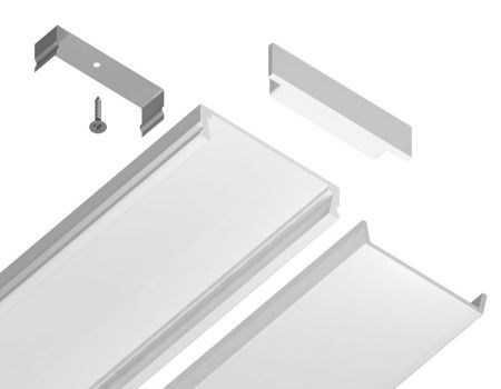 Алюминиевый накладной профиль Ambrella Light Alum Profile (Алум Профиле) GP1800WH