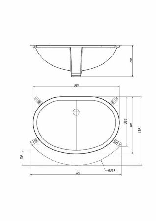 Раковина Migliore 29899 60х40 встраиваемая цвет белый