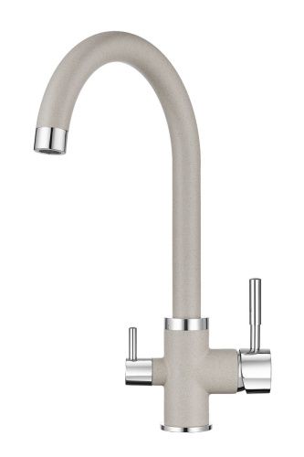 Смеситель для кухни Granula 2168, БАЗАЛЬТ на мойку серый