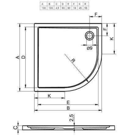Ванна акриловая Riho Still B103009005 180х80 пристенная прямоугольная
