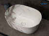 Раковина керамическая Gid Creativo 54481 50х30 накладная цвет многоцветный без отверстий под смеситель