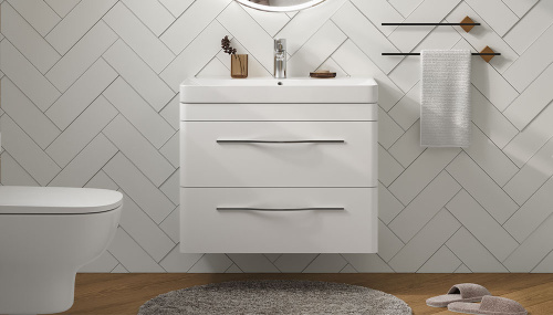 Тумба под раковину Velvex JILL tpJIL.80.2Y-233 78х38х60 подвесная цвет белый - фото 2