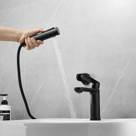 Смеситель Maretti FLG32RF28 на раковину черный