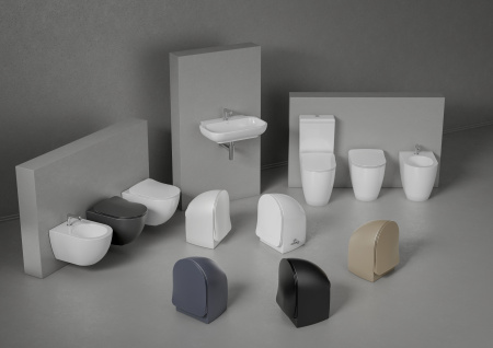 Чаша унитаза подвесная Creavit Free FE322-11AM00E-0000 цвет антрацит матовый без сиденья смыв торнадо