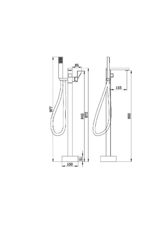 Смеситель BOCH MANN ALBANO BM7774 напольный хром