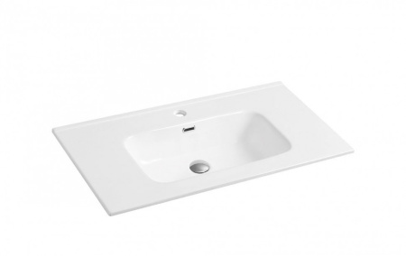 Раковина из санфаянса CeramaLux 9090D 91х47 встраиваемая цвет белый 1 отверстие под смеситель