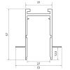 Шинопровод встраиваемый ST Luce Skyline 220 (Скылине 220) ST021.519.00H