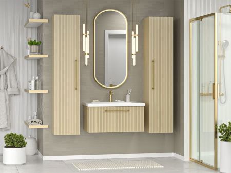 Шкаф-пенал Brevita Alicante ALI-05035-03 40х170 подвесной цвет бежевый