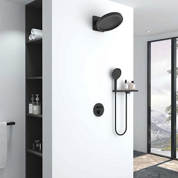 Душевая система Vincea Inspire VSFW-3I22MT3RMB встраиваемая в стену цвет черный с термостатом