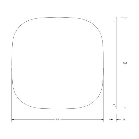 Зеркало с подсветкой Defesto OPTI DF 2850 70х70 подвесное