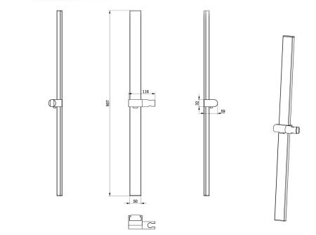 Душевая штанга Wonzon & Woghand WW-986210-CR цвет хром