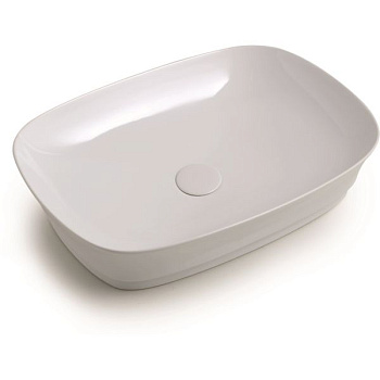 Раковина керамическая White Ceramic Idea W1010705 60х43 накладная цвет черный матовый