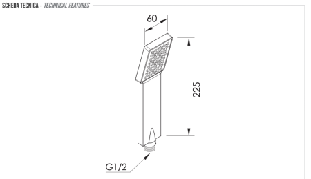 Душевая лейка Remer 317SQX цвет хром