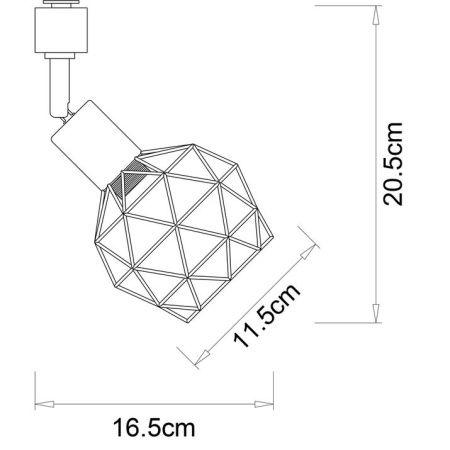 Трековый светильник Arte Lamp Sospiro (Соспиро) A6141PL-1GO