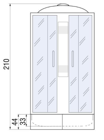 Душевая кабина River NARA 10000002823 120х80 асимметричная с крышей ориентация правая