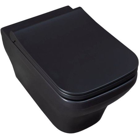 Чаша унитаза подвесная Allen Brau Infinity 4.21011.31 цвет черный без сиденья безободковая каскадный смыв