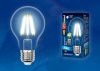 Лампа светодиодная филаментная Uniel LED-A60 LED-A70-15W/3000K/E27/CL PLS02WH картон