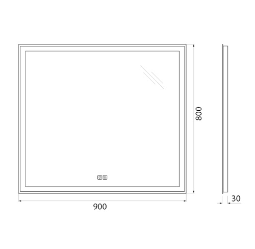 Зеркало BelBagno SPC-GRT-900-800-LED-TCH-WARM 90х80 - фото 5