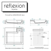 Раковина из искусственного камня Reflexion Delta RX6055DE 60х60 над стиральной машиной цвет белый 1 отверстие под смеситель