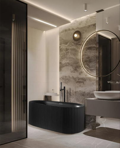 Ванна акриловая Cerutti SPA CT9907 170х75 отдельностоящая овальная - фото 3