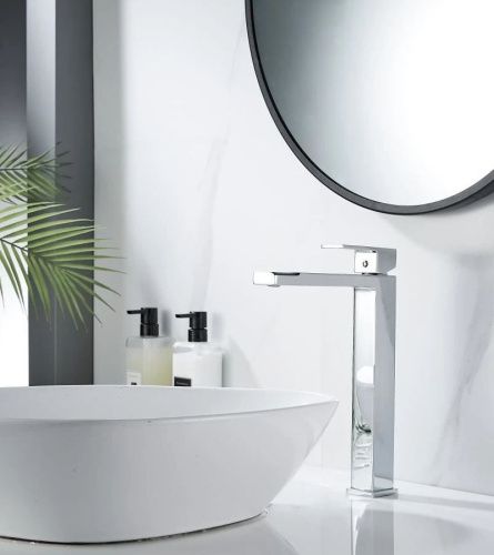 Смеситель для раковины Knotlor STABLE KN-24 на столешницу хром - фото 5