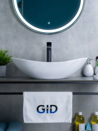 Раковина керамическая Gid Lago 54468 60х40 накладная цвет многоцветный без отверстий под смеситель