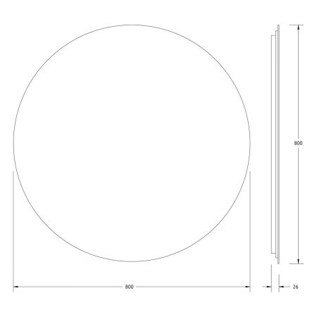 Зеркало с подсветкой Defesto OPTI DF 2845S 80х80 подвесное