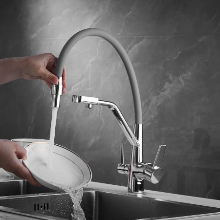 Смеситель для кухни Rose R558 на мойку хром