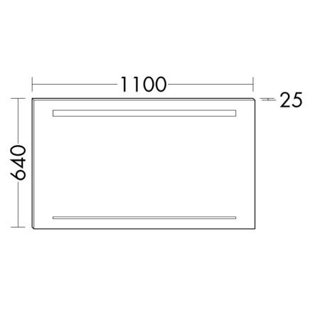 Зеркало с подсветкой Burgbad SIHH110 110х60 подвесное