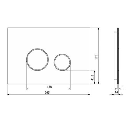 Клавиша смыва механическая KK POL Vitrum Grande V3 Orbis SPP/045/0/K цвет белый/золото
