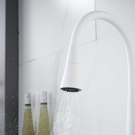 Смеситель для кухни Rose R213C на мойку белый