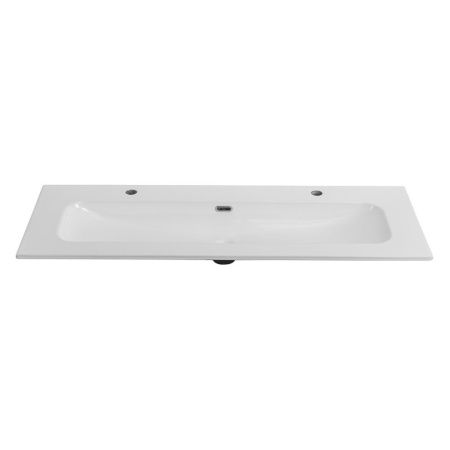 Раковина керамическая Cezares ECO CZR-8073-120-1-2 120х50 подвесная цвет белый 2 отверстия под смеситель