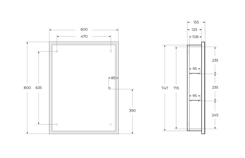 Зеркало-шкаф BelBagno SPC-GRT-600/800-1A-LED-TCH 60х80 - фото 5