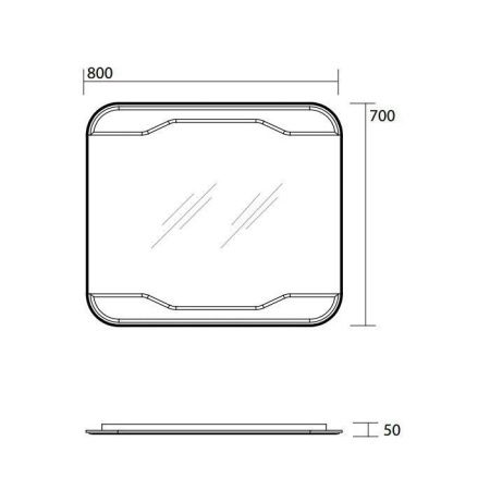 Зеркало Kerasan Waldorf 740701 80х70