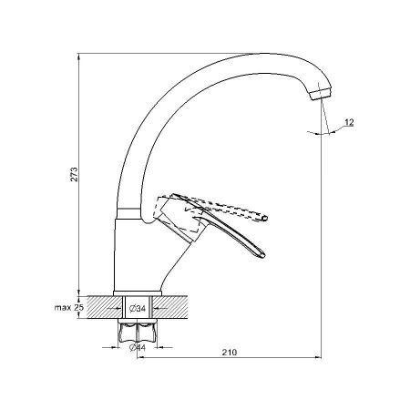 Смеситель для кухни G.Lauf 9G4 9G4-A181KS на мойку бежевый
