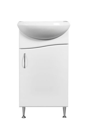 Тумба под раковину Stella Polar Волна SP-00000231 40х30 напольная цвет белый