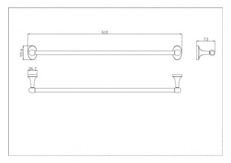Полотенцедержатель CeramaLux Bell 53508