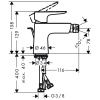 Смеситель Hansgrohe Talis E 71720140 на биде бронза